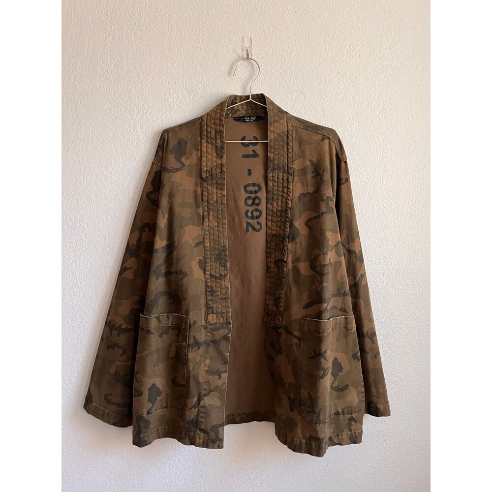 Zara Men's Camo Kimono Jacket Size LARGE